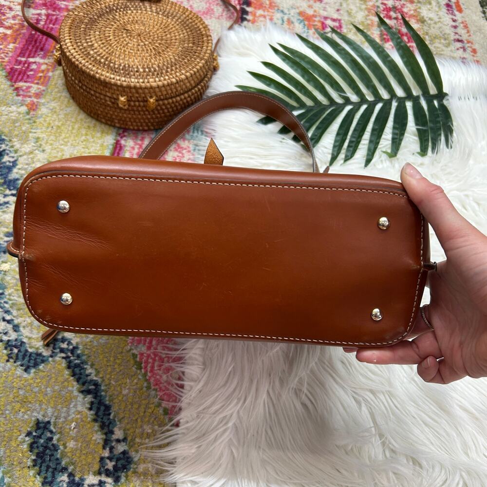 $550 Dooney & Bourke Designer Brown Leather Alto Small Lauretta Bag Purse - Picture 7 of 16